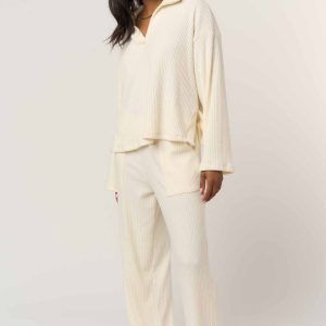 Shea Brushed Rib Wide Leg Pant - Image 1