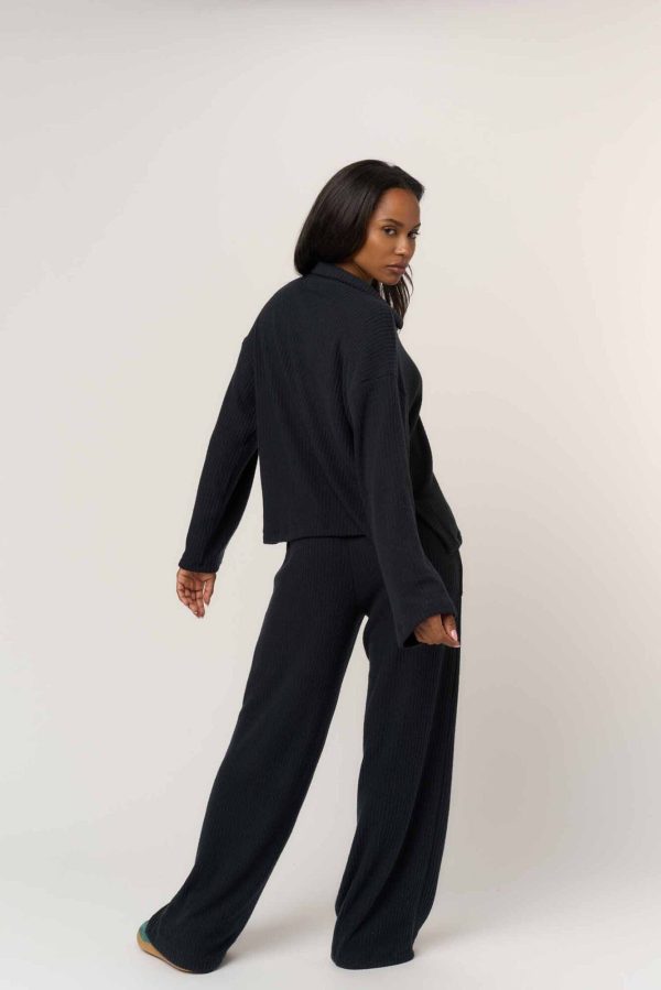 Shea Brushed Rib Collared Pullover