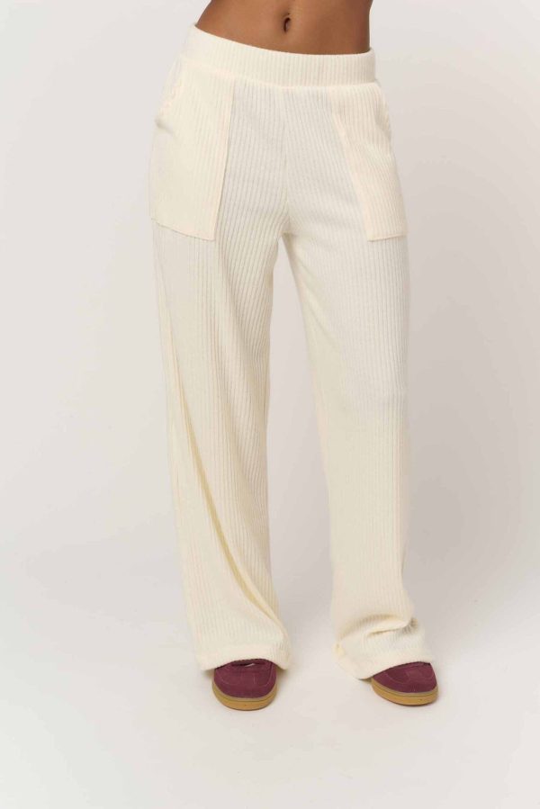 Shea Brushed Rib Wide Leg Pant