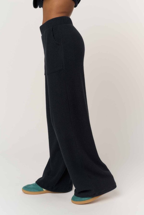 Shea Brushed Rib Wide Leg Pant