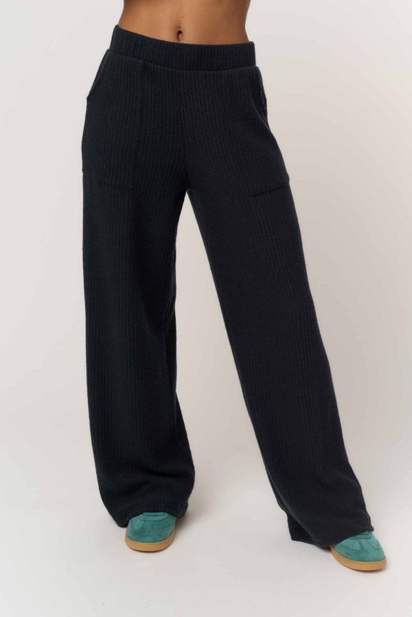 Shea Brushed Rib Wide Leg Pant