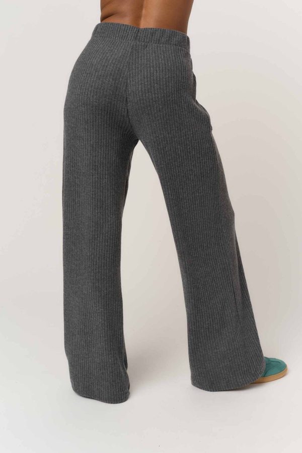Shea Brushed Rib Wide Leg Pant