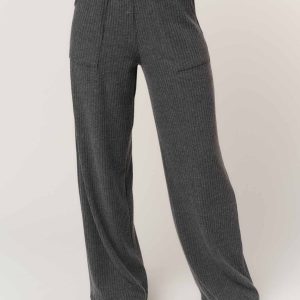 Shea Brushed Rib Wide Leg Pant - Image 2