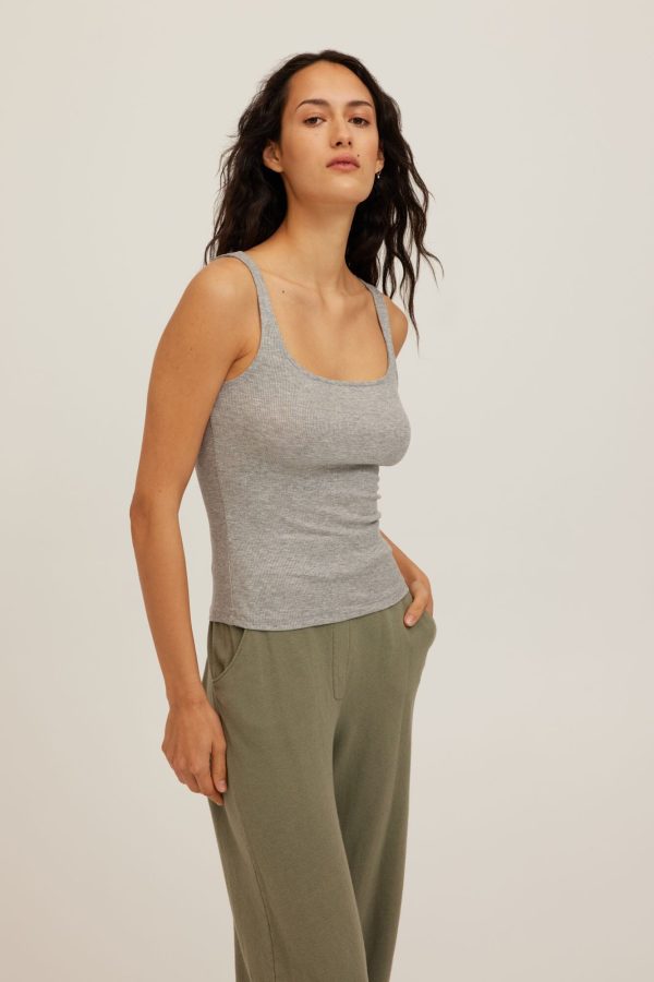 Olsen Scoop Neck Rib Tank