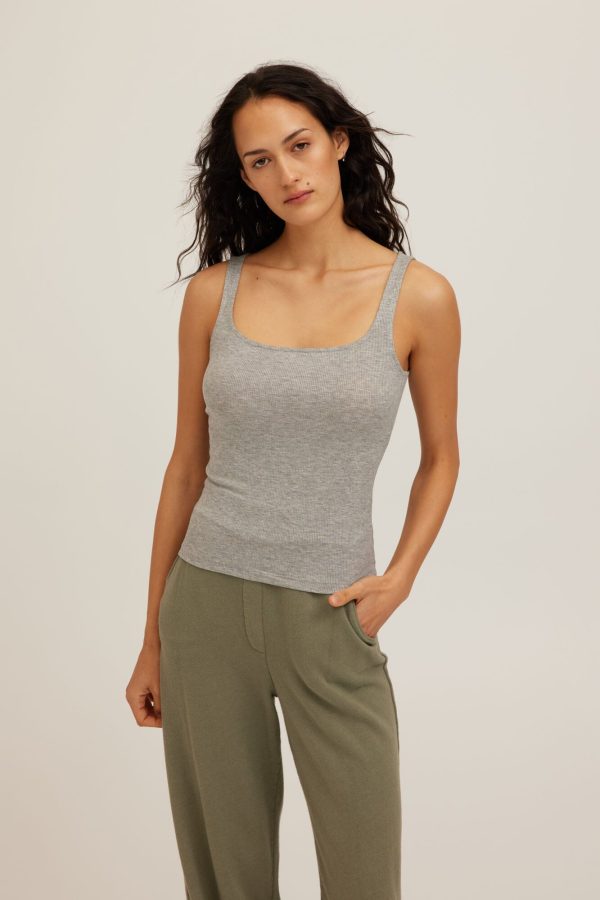 Olsen Scoop Neck Rib Tank