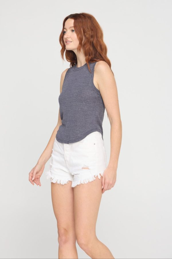 Libra Textured Rib Ringer Tank