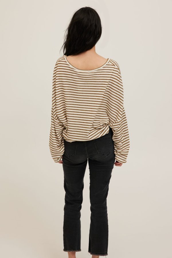Ren Stripe V-Neck Long Sleeve