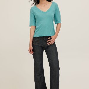 Jude V-Neck Elbow Sleeve Tee - Image 2
