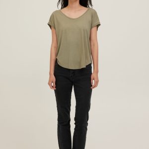 Delphina Scoop Neck Tee - Image 2