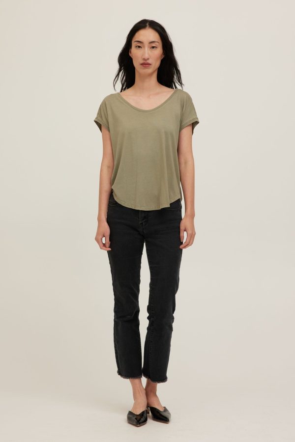 Delphina Scoop Neck Tee