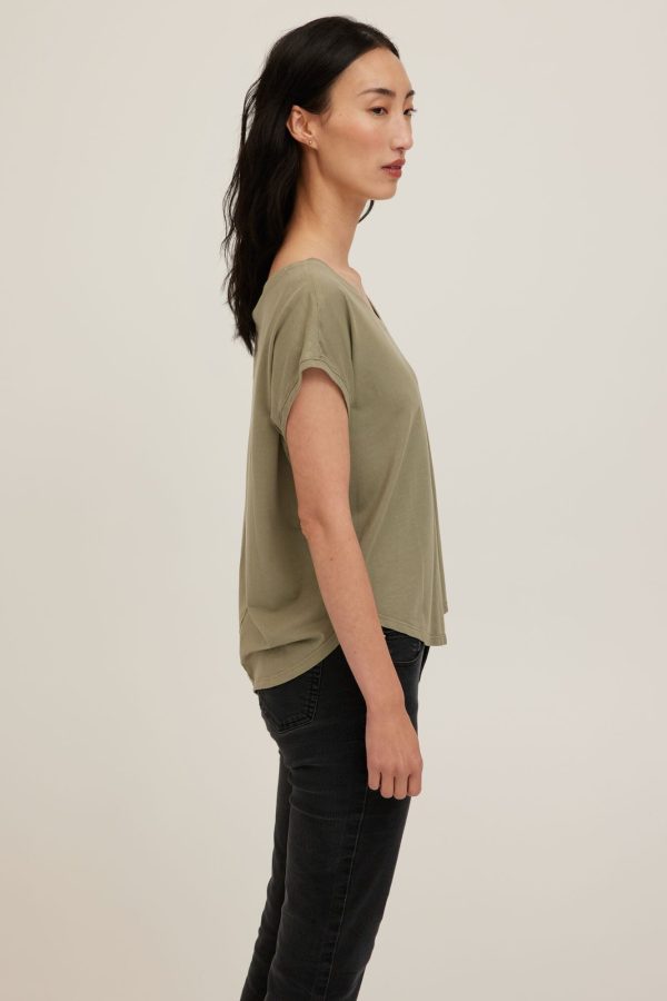 Delphina Scoop Neck Tee