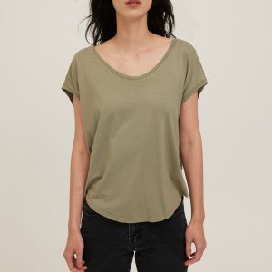 Delphina Scoop Neck Tee - Image 1