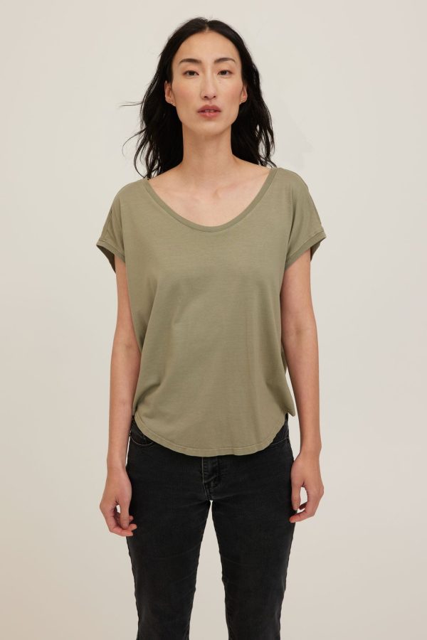 Delphina Scoop Neck Tee