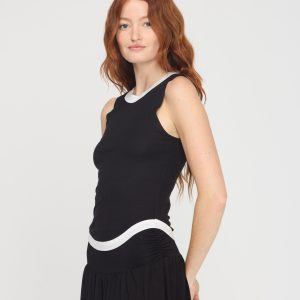 Marine Color Blocked Rib Tank - Image 2