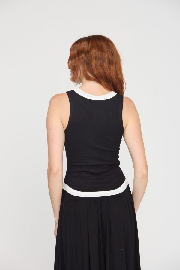 Marine Color Blocked Rib Tank