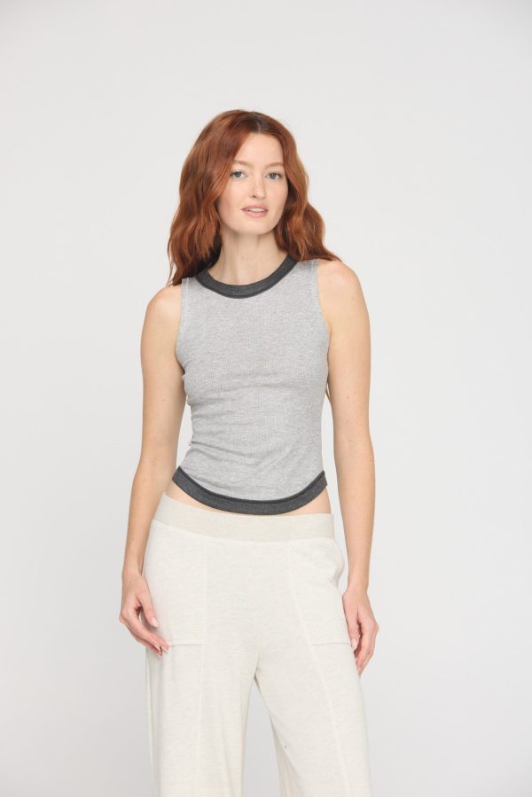 Marine Color Blocked Rib Tank