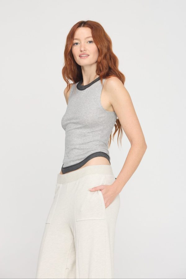 Marine Color Blocked Rib Tank