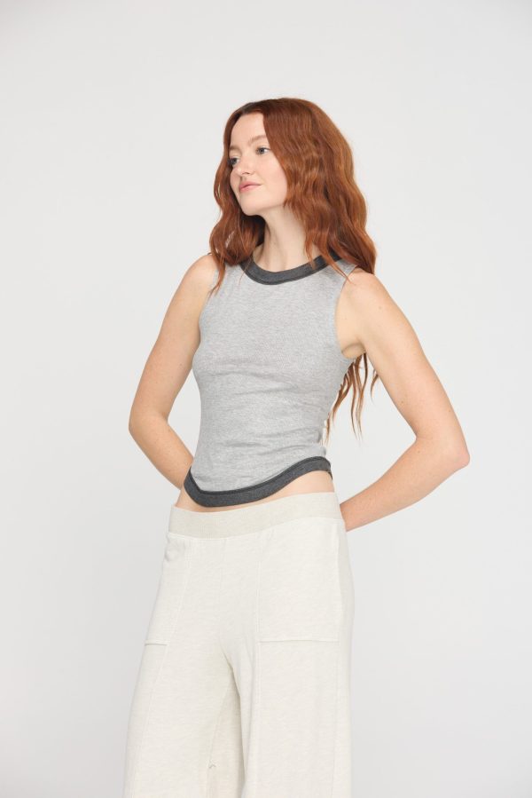 Marine Color Blocked Rib Tank