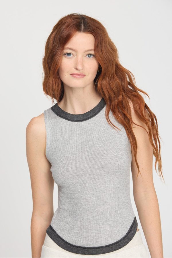 Marine Color Blocked Rib Tank