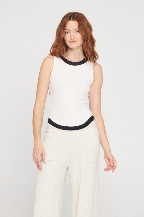Marine Color Blocked Rib Tank