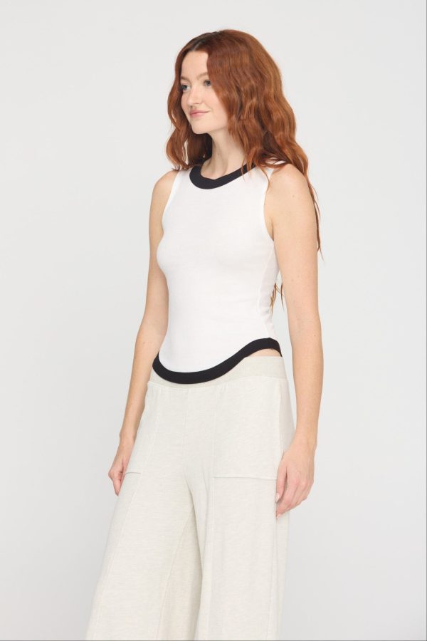 Marine Color Blocked Rib Tank