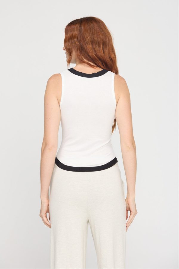 Marine Color Blocked Rib Tank
