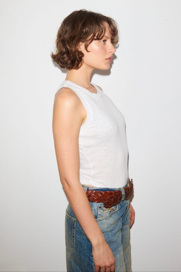 Libra Textured Rib Ringer Tank