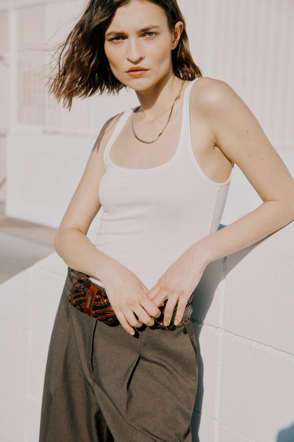 Olsen Scoop Neck Rib Tank