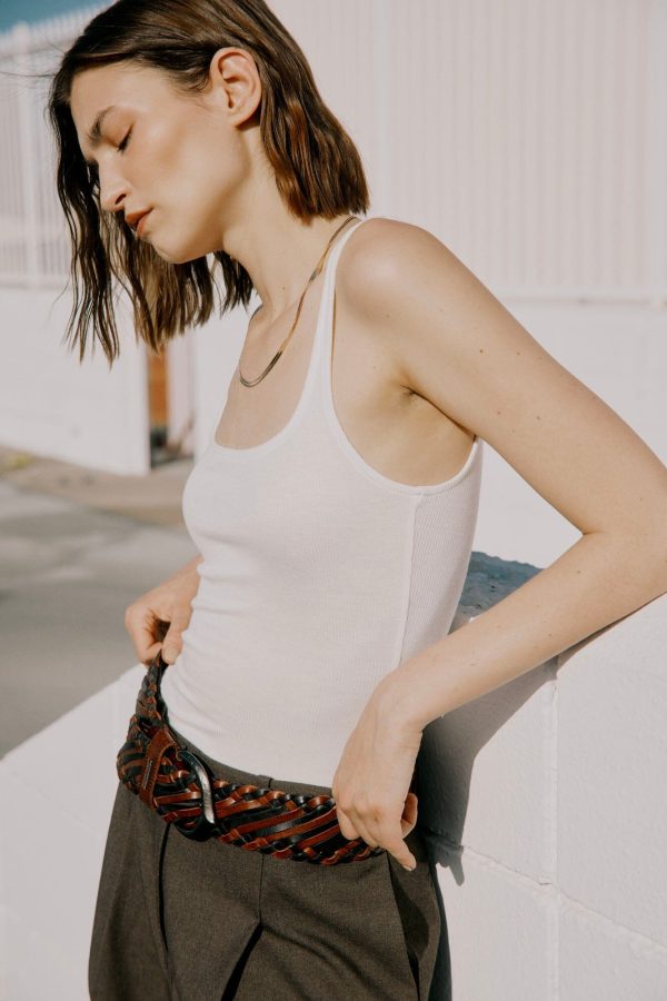 Olsen Scoop Neck Rib Tank