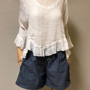 Paper Bag Short, Denim - Image 4