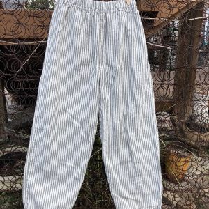 Ruched Bottom Crop Pant, Linen - Image 7