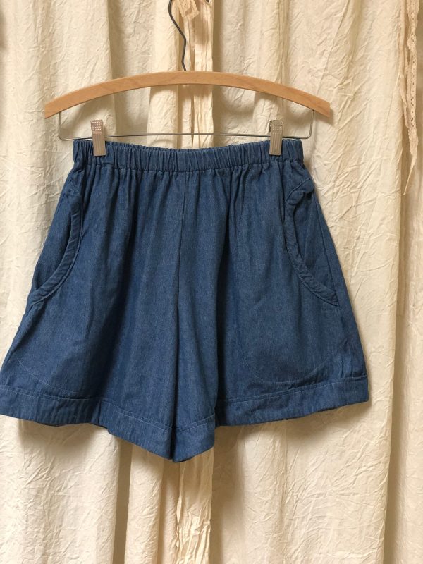 Paper Bag Short, Denim