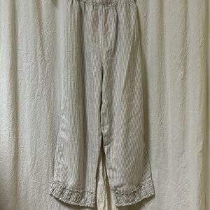 Ruched Bottom Crop Pant, Linen - Image 9