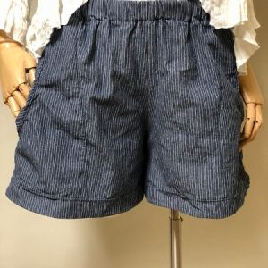 Paper Bag Short, Denim - Image 1