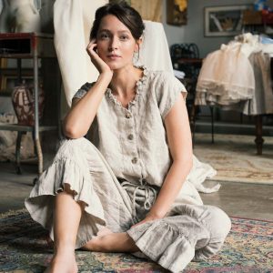 Janis Bloomer Crop, Linen - Image 2