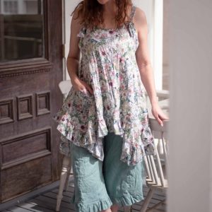 Cowgirl Split Skirt, Linen - Image 2