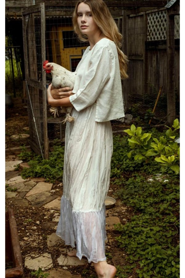 Fairy Half Slip, Silk Upper & Organdy Ruffle
