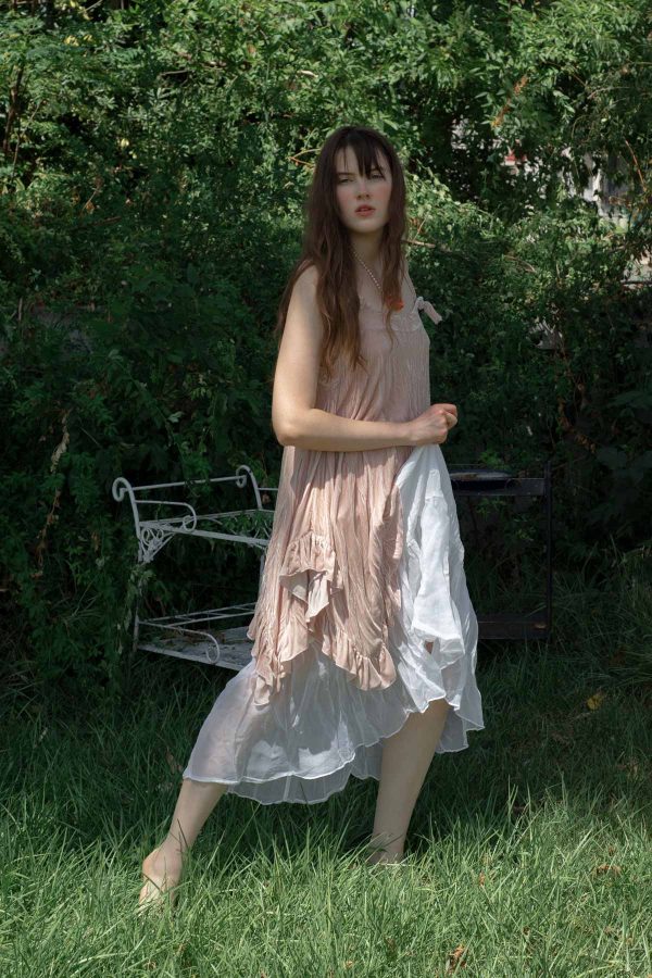 Fairy Half Slip, Silk Upper & Organdy Ruffle