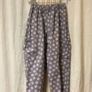 Cargo Capri Cotton Flax Print