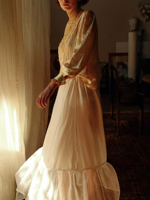Fairy Half Slip, Silk Upper & Organdy Ruffle